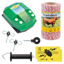 Pachet de bază gard electric 250 m, 3,2 Joule, pentru animale domestice