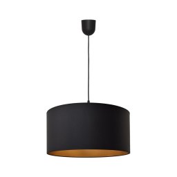 Lustră pe cablu ALBA 1xE27/15W/230V d. 40 cm neagră/aurie