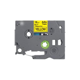 Banda laminata compatibila Brother TZe-641, 18 mm, negru pe galben, pentru identificare echipamente, avertizare si semnalizare profesionala