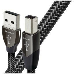 Cablu USB A-B AudioQuest Diamond, DBS Black, Solid 100% Silver