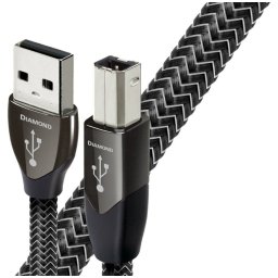 Cablu USB A-B AudioQuest Diamond, DBS Black, Solid 100% Silver