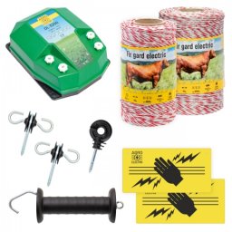 Pachet de bază gard electric 750 m, 3,2 Joule, pentru animale domestice