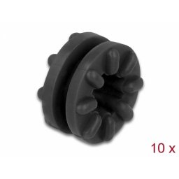 Set 10 buc garnituri impotriva vibratiilor Negru, Delock 60191