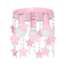 Plafoniera copii ELZA stars 3xE27/60W/230V roz