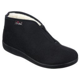 Ghete de casa, imblanite lana naturala, OrtoMed 803-T44 negre