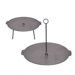 Disc pentru gratar, fonta, 2 functii, cu picioare si agatator, 44x23.5 cm, Perfect Home