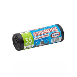 SACI MENAJ CU URECHI 35L 10/SET SUPER REZ NEGRI