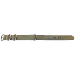 Curea NATO verde militar canvas 22mm catarame zulu argintii -54102