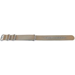 Curea NATO bej canvas 22mm catarame zulu argintii -54108
