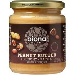Crema de arahide crunchy bio cu sare 250g Biona