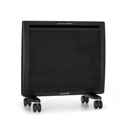 Klarstein Hot Spot Slimcurve Double Wave, încălzitor 2 în 1, 1000 W, cronometru săptămânal, negru (ACO7-HtSpSlmCrvDW10B)