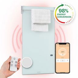 Klarstein Hot Spot Crystal Spotless Smart, încălzitor cu infraroșu, 750 W, aplicație, alb (HTR2-HtSptCrystSpSW)