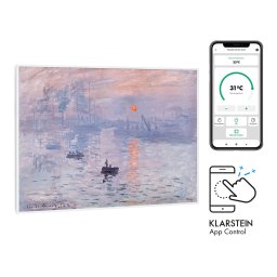 Klarstein Wonderwall Air Art Smart, încălzitor cu infraroșu, 80 x 60 cm, 500 W, aplicație, răsărit (HTR10-WdwlS500wSnris)
