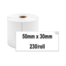 Etichete termice 50 30 mm albe, 230 etichete, compatibile AIMO si Phomemo M110 M200 M220