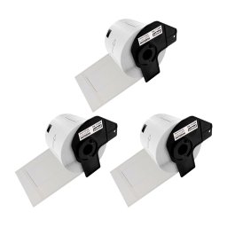 Set 3 role etichete adezive compatibile Brother DK-11209, 29 62 mm, pentru produse si organizare profesionala