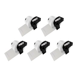 Set 5 role etichete adezive compatibile Brother DK-11209, 29 62 mm, pentru produse si organizare profesionala