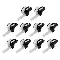 Set 10 role etichete continue compatibile Brother DK-22210, 29 mm 30,48 m, pentru produse, rafturi si documente