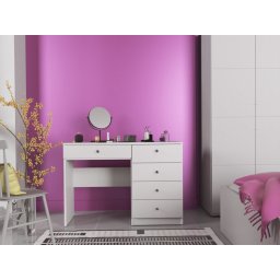 BIA511 - Masa de Birou 110 cm, cu manere tip Cristal pentru office - Alb