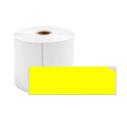 Etichete termice pentru bibliorafturi 20 100 mm galbene, compatibile AIMO si Phomemo M110 M200 M220