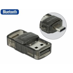 Adaptor 2 in 1 bluetooth 4.0 USB-A + USB-C, Delock 61002