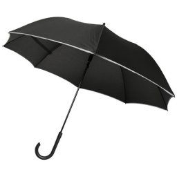 Umbrela 23 inch, rezistenta la vant, deschidere automata, Everestus, 20IAN050, Poliester, Negru, saculet inclus