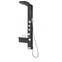 Panel dus cu hidromasaj Sanotechnik Ibiza 37,5x135,7x52 cm negru mat -DG9042
