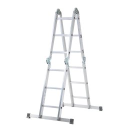 Scara aluminiu, multifunctionala, 4 articulatii, 14 trepte, max 150 kg, 1 - 3.5 m, Evotools,