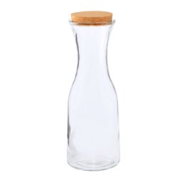 Carafa pentru apa, 1000 ml, ø93×272 mm, Everestus, 20FEB4709, Sticla, Pluta, Transparent, Natur