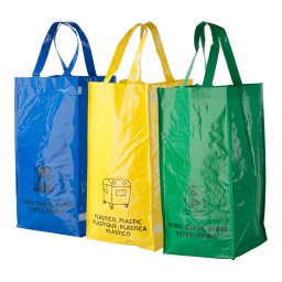 Set 3 sacose pentru deseuri, 690×450×230 mm, Everestus, 20FEB6449, Material netesut, Multicolor