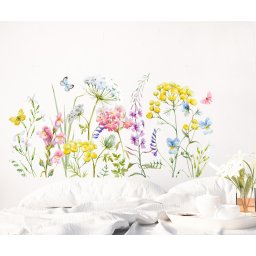 Buchet de flori colorate - sticker perete
