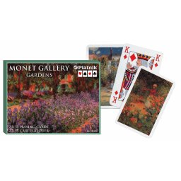 Carti de joc "Monet - Gardens", Piatnik (Austria), 2 pachete in cutie de lux
