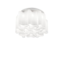 Plafoniera Compo Pl10, 10 x 60W E27, D:735 mm H:350 mm, sticla alba