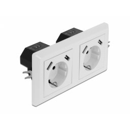 Priza perete dubla + 4 x USB 2.8A, Delock 11475