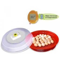 Incubator Electric IO-102T pentru Ouă – Găină, Prepeliță, Rață, Curcă Întoarcere Manuală, Afișaj de Temperatură & Uniformizare automata