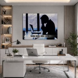 Tablou Motivational - Work Hard, Chill Later