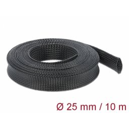Plasa pentru organizarea cablurilor 10 m x 25 mm Negru, Delock 18904