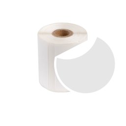 Etichete termice rotunde O20 mm albe, 300 etichete, compatibile AIMO si Phomemo M110 M200 M220