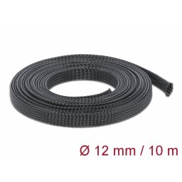 Plasa pentru organizarea cablurilor 10 m x 12 mm Negru, Delock 18902