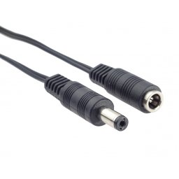 Cablu prelungitor de alimentare DC 5.5 mm x 2.1 mm T-M 1.5m Negru, CN-05