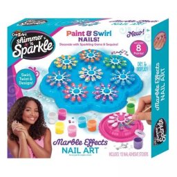 Shimmer and Sparkle: Set de manichiură - unghii marmorate