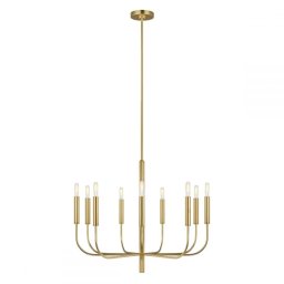 Candelabru minimalist Brianna FE-BRIANNA9-BB, 9xE14, D75,9 cm, H83,7-205,7 cm, alamă