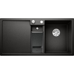 Chiuveta granit negru bucatarie Blanco COLLECTIS 6 S cu cos de sortare plastic cu capac