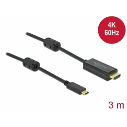 Cablu activ USB Type-C la HDMI (DP Alt Mode) 4K60Hz T-T 3m Negru, Delock 85971