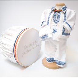 Set Traditional Botez - Costumas baiat Cutie trusou albastru