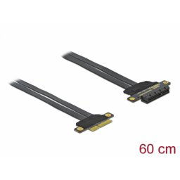 Riser Card PCI Express x4 la x4 + cablu flexibil 60cm, Delock 85769
