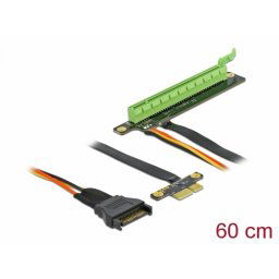 Riser Card PCI Express x1 la x16 + cablu flexibil 80cm, Delock 85763