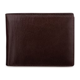 Portofel cu 2 compartimente pentru bancnote, 125x100x10 mm, Everestus, 20FEB1010, Piele, Maro