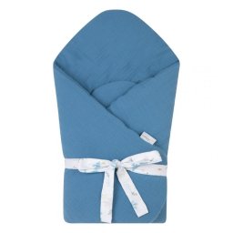 Patura de infasat bebelusi (wrap) din muselina Albero Mio Eco & Love - Ocean