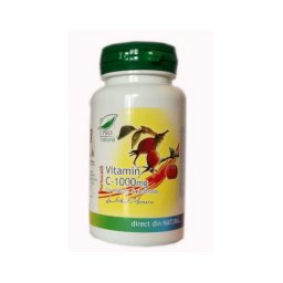 Vitamina c 1000 mg macese si acerola cu aroma portocale 60cps PRO NATURA