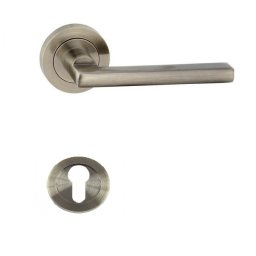 Set manere pentru usa interior cu rozeta , culoare bronz